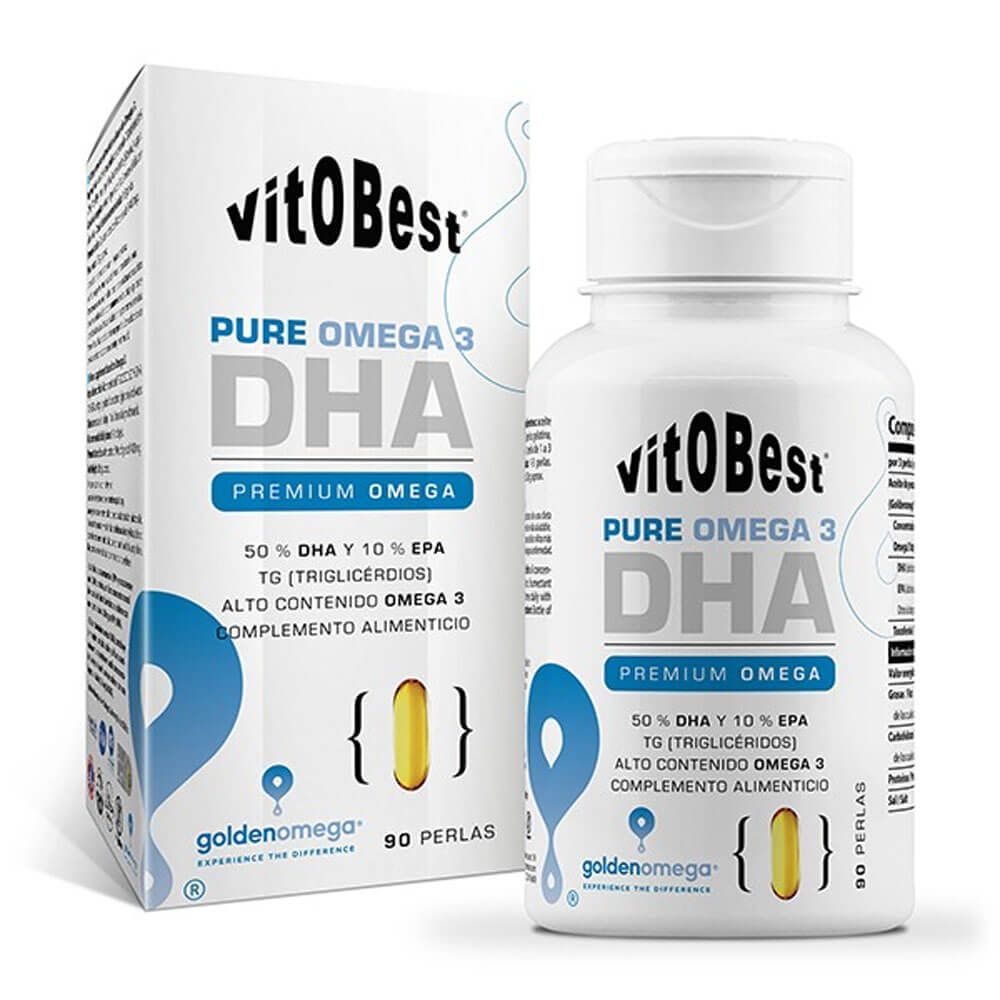 Pure Omega 3 DHA presentación de 90 softgels por VitoBest