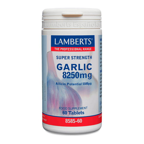 Ajo Concentrado 8250mg envase de 60 tabletas por Lamberts de la categoría sistema inmunológico