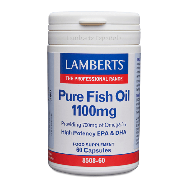 Aceite de Pescado Puro bote de 60 cápsulas en la sección de fuente vegetal hecho por Lamberts