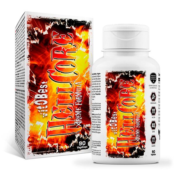 HellCore de 90 cápsulas vegetales de la marca VitoBest en la categoría termogénicos