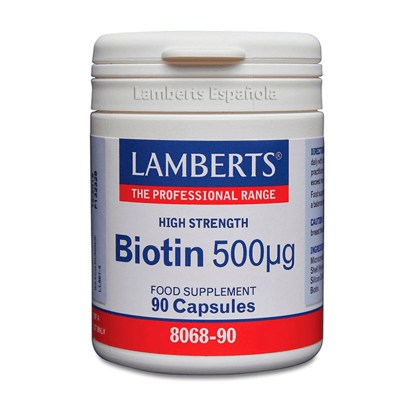 Biotina en 90 cápsulas hecho por Lamberts
