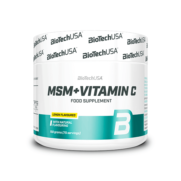 MSM + Vitamina C envase de 150g de la marca Biotech USA (MSM Metilsulfonilmetano)