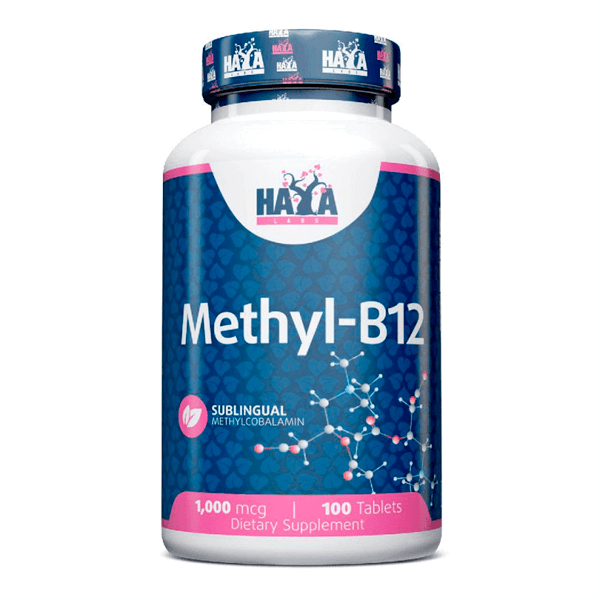 Methyl b-12 1000mcg pacchetto di 100 tablets integratore alimentare di vitamina b del produttore Haya Labs