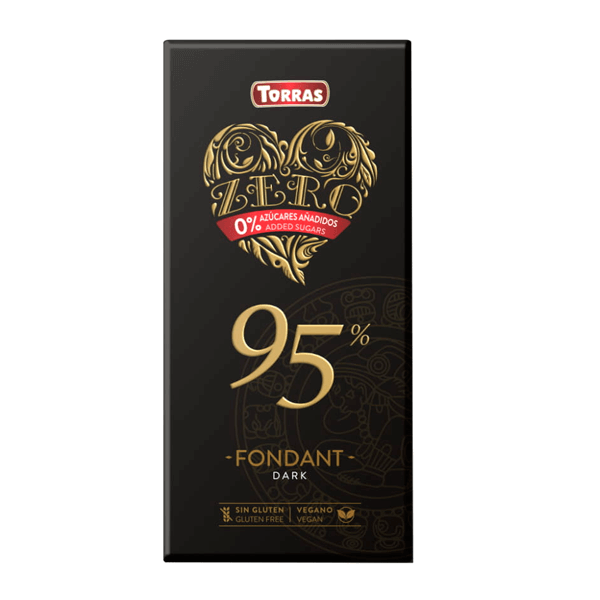 Dark chocolate 95% zero presentazione di 100g per Torras della sezione tabletas de chocolate