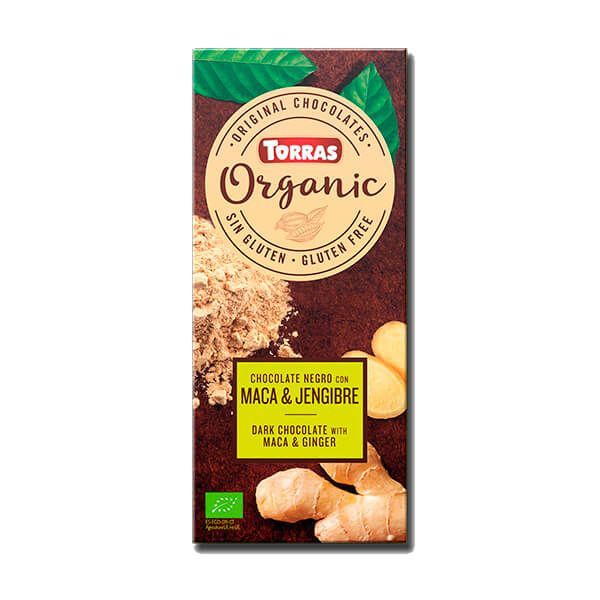 Dark chocolate with maca and organic ginger pacchetto di 100g del produttore Torras dentro tabletas de chocolate