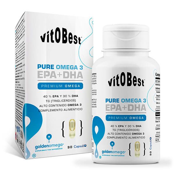Pure omega 3 epa+dha confezione di 90 capsules per VitoBest