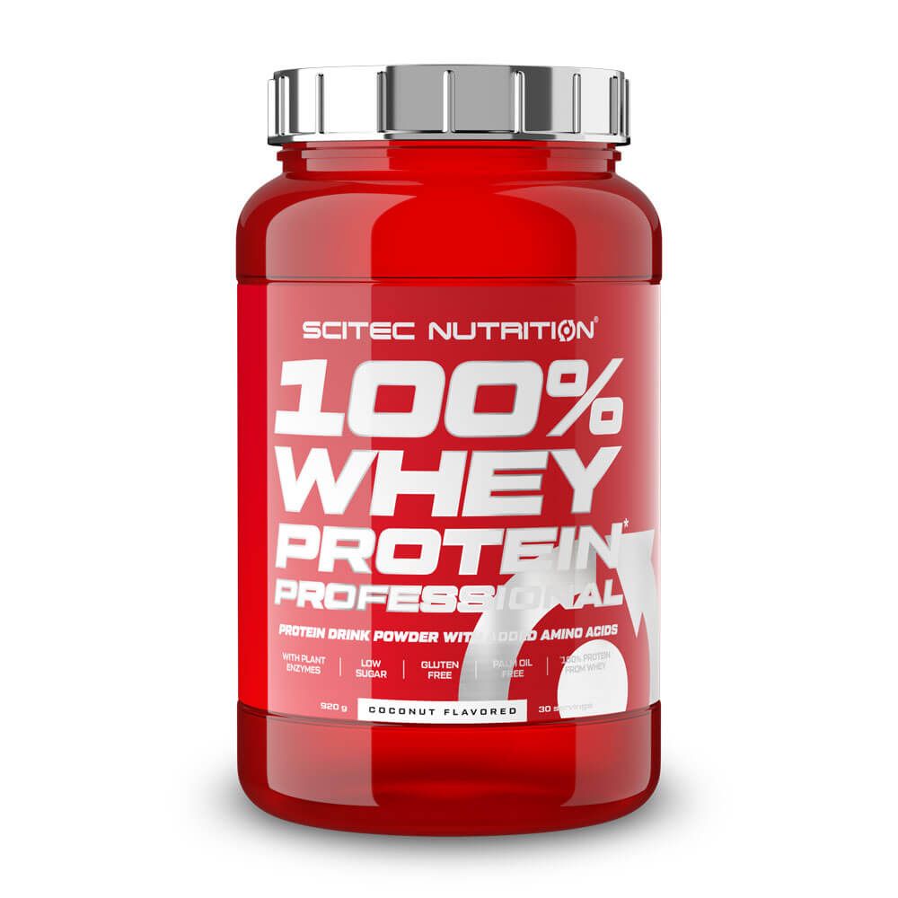 100% Whey Protein Professional envase de 920g suplemento de proteina de suero whey de Scitec Nutrition