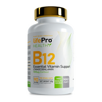 Vitamina B12 en 90 cápsulas veganas hecho por LifePRO
