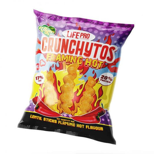 Crunchytos 20% Proteine Flaming Hot di Life Pro del marchio LifePRO nella collezione Alimenti funzionali