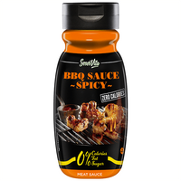 Salsa Barbacoa Picante 0% envase de 305ml de la marca Servivita (Colágeno)