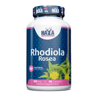 Extracto de Rhodiola Rosea 500mg envase de 90 cápsulas por Haya Labs complemento alimenticio de anti-estrés