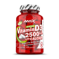 Vitamina D3 2500IU + Calcio envase de 120 cápsulas por Amix Nutrition