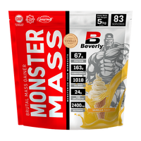 Monster Mass presentación de 5kg suplemento de la sección ganadores de peso con proteína hecho por Beverly Nutrition