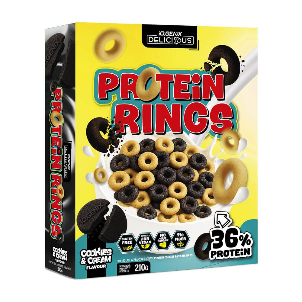 Protein Rings envase de 210g suplemento de la sección muesli y cereales de la marca IO.Genix