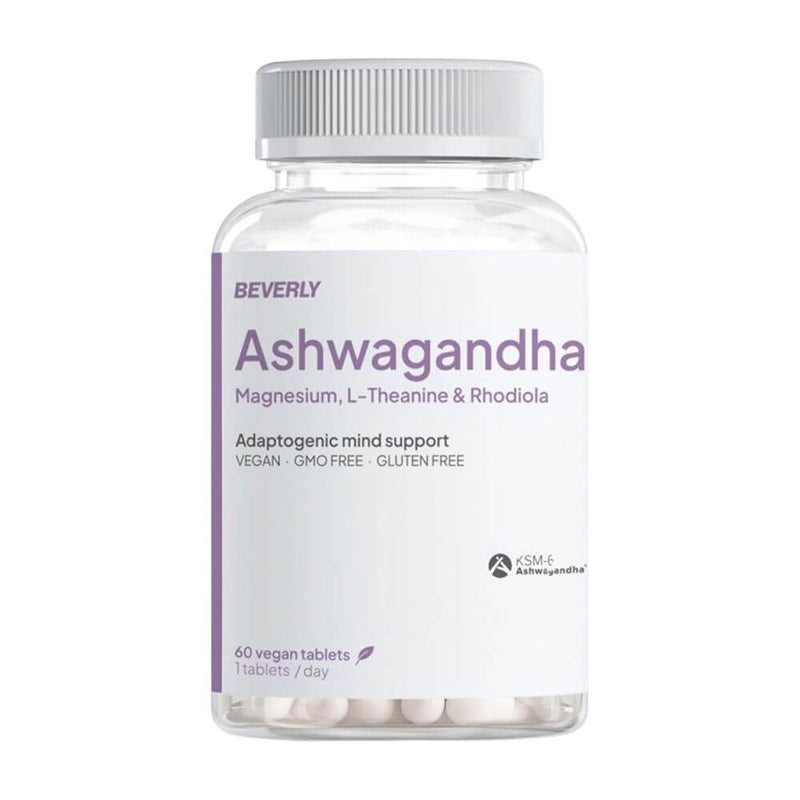 Ashwagandha KSM-66, Magnesio, L-Teanina e Rhodiola di Beverly Nutrition - Beverly Nutrition 0