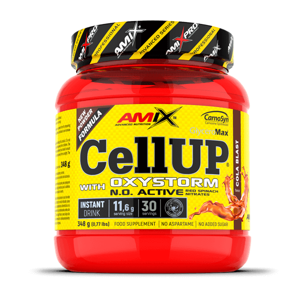 CellUp Powder with Oxystorm® en 348g hecho por AmiXpro® series suplemento de la sección pre entreno
