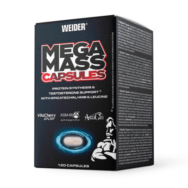 Mega Mass CÃ¡psulas bote de 120 cÃ¡psulas en la secciÃ³n de complejos testosterona de Weider