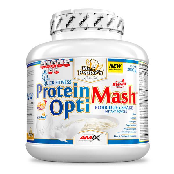 Protein OptiMash bote de gachas y batido del fabricante Amix Mr. Poppers - postres bajos en calorias
