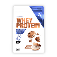 Whey Protein presentación de 2kg de Quamtrax complemento alimenticio de proteina de suero whey