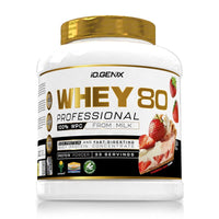 Whey 80 Profesional en 1kg complemento alimenticio de proteina de suero whey hecho por IO.Genix