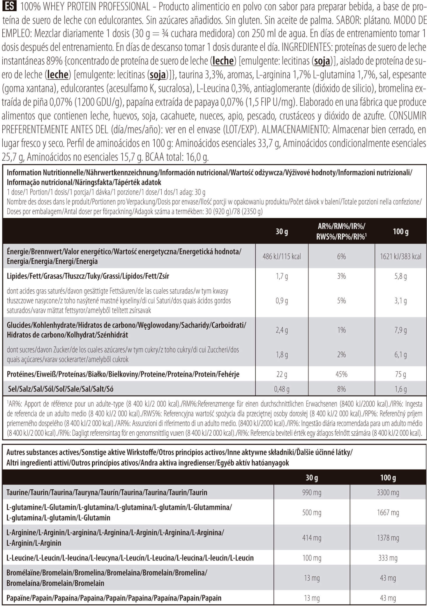Información nutricional