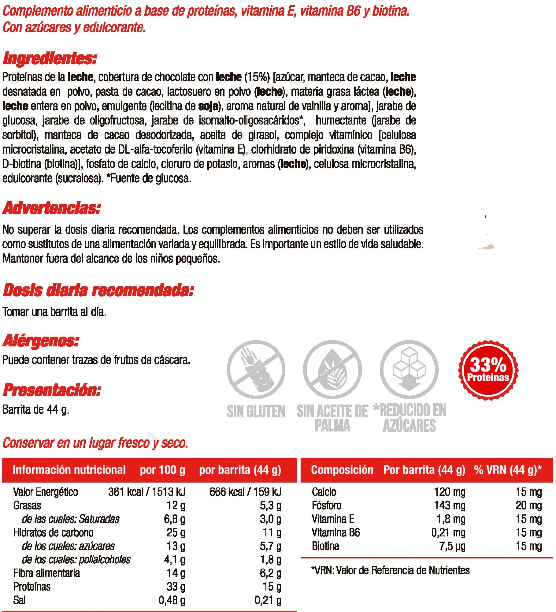 Información nutricional