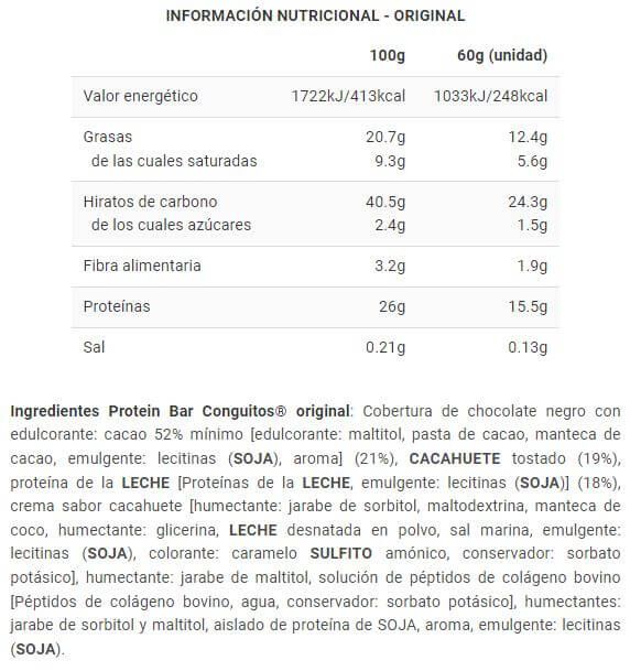 Información nutricional