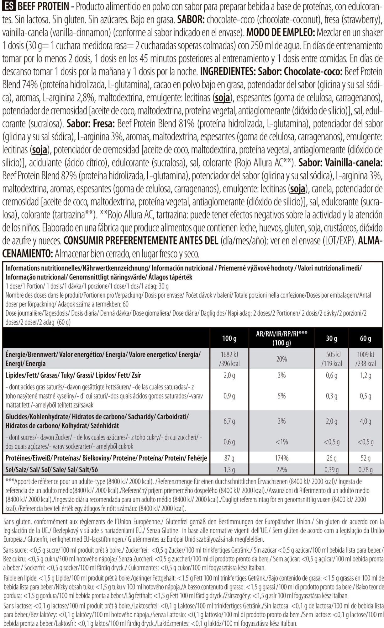 Información nutricional
