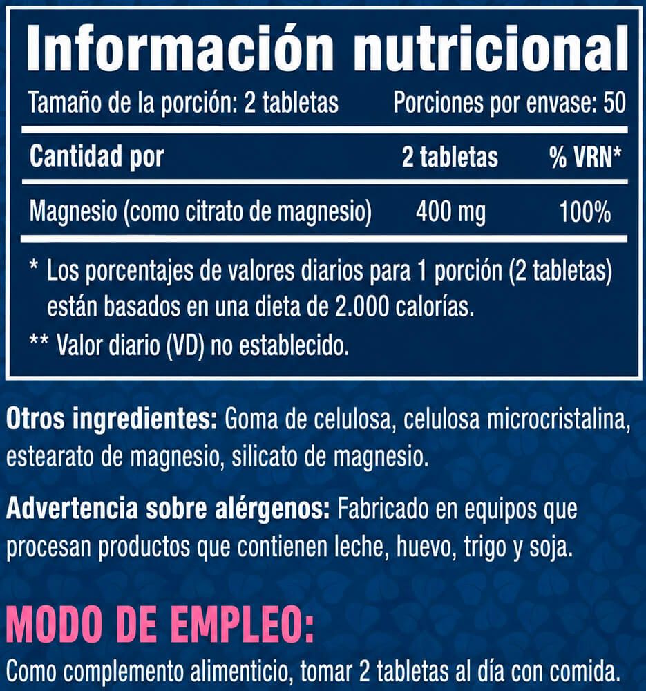 Información nutricional