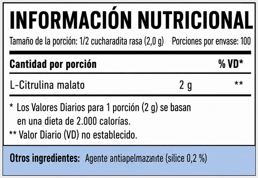 Información nutricional