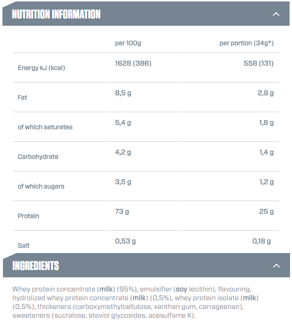 Información nutricional
