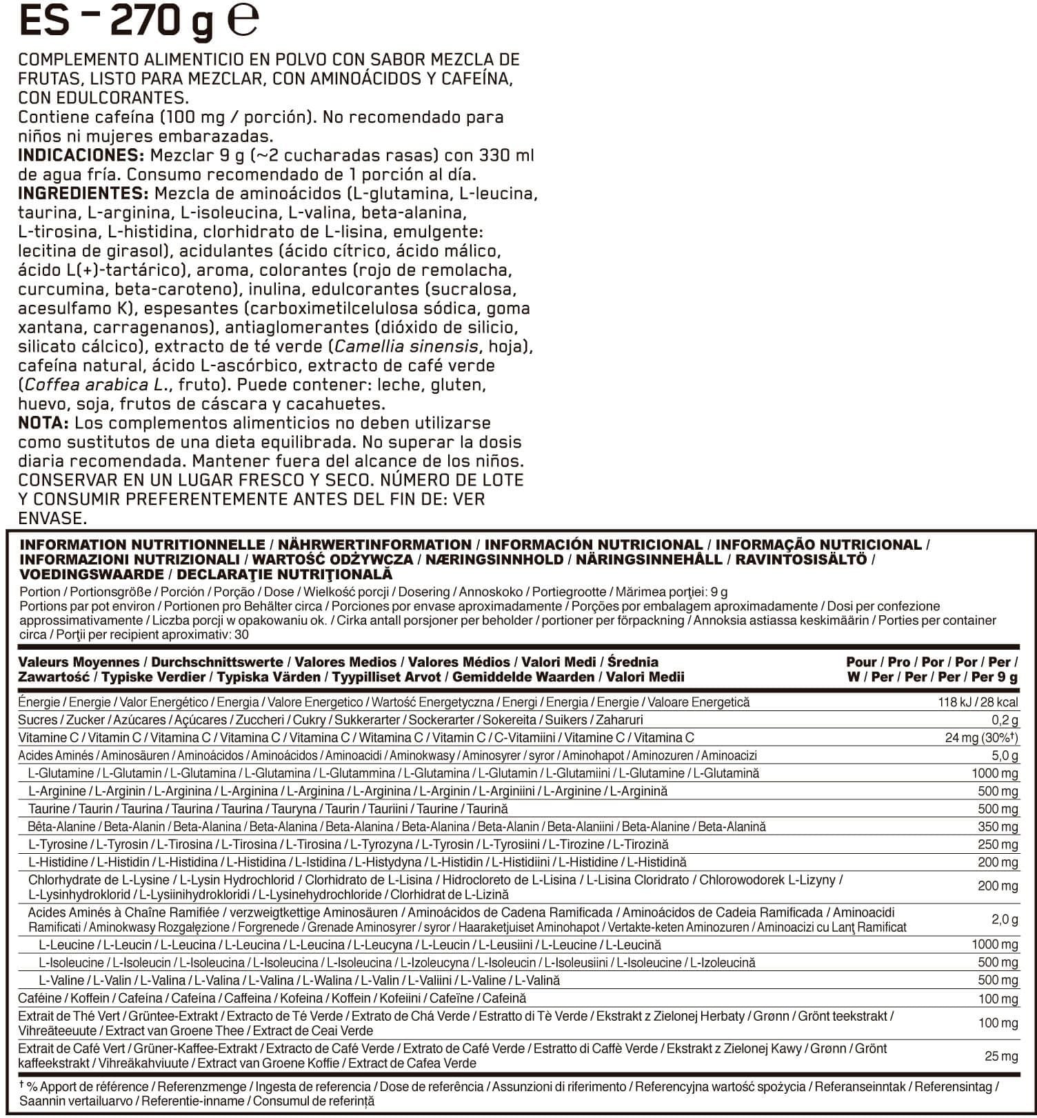 Información nutricional