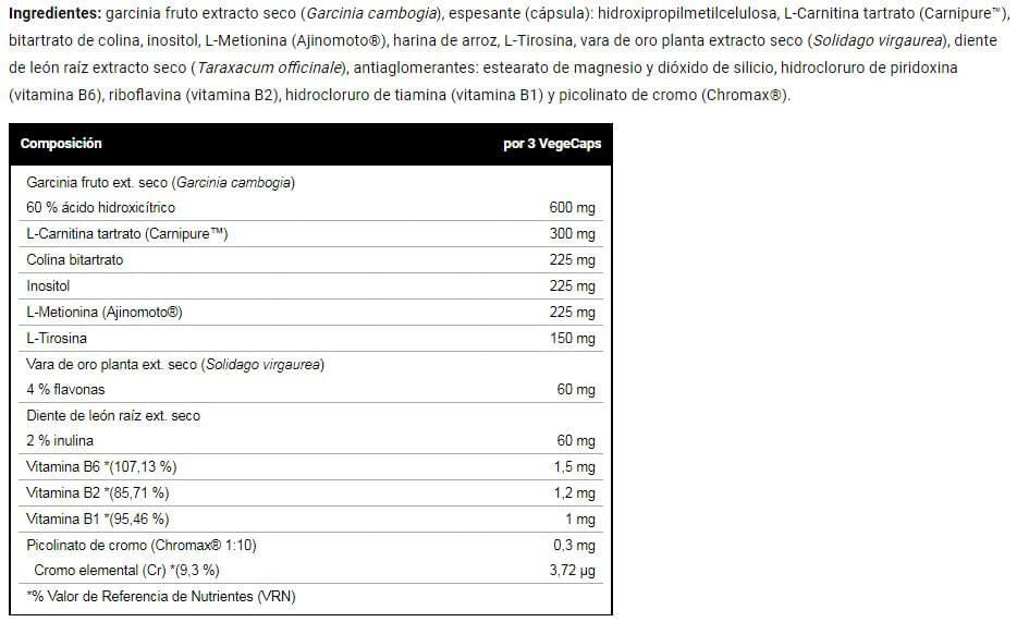 Información nutricional