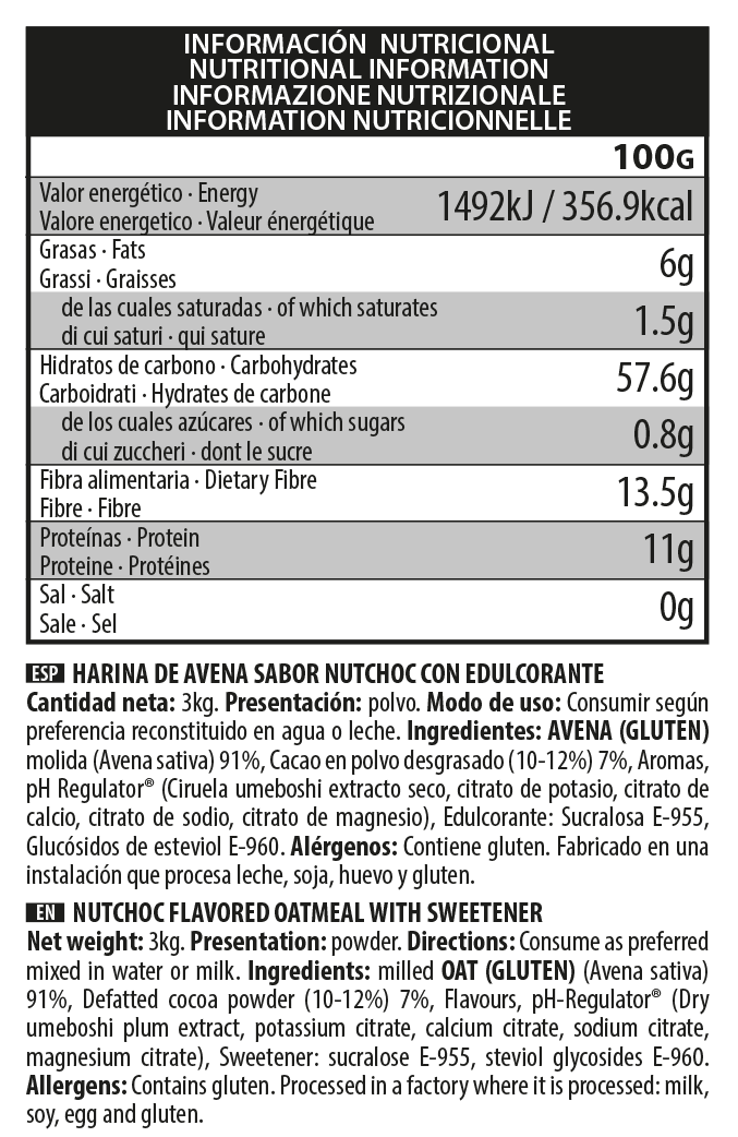 Información nutricional