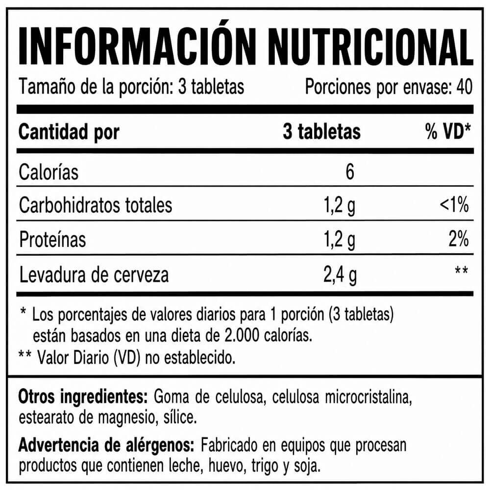 Información nutricional