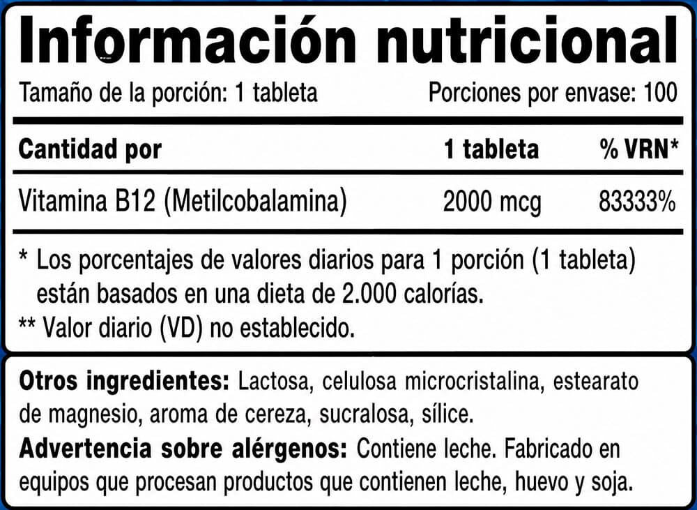 Información nutricional
