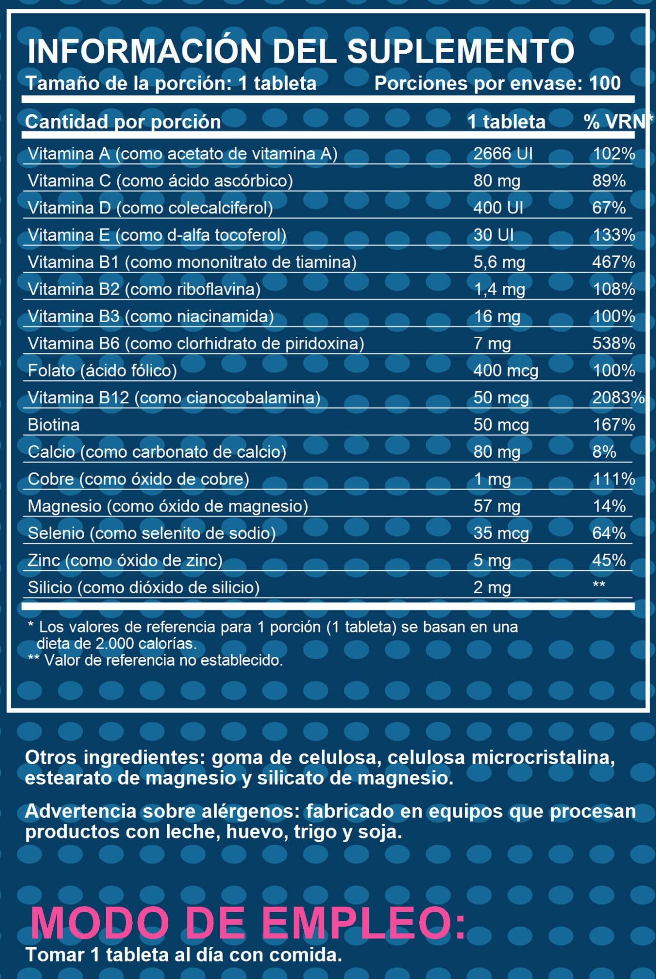 Información nutricional