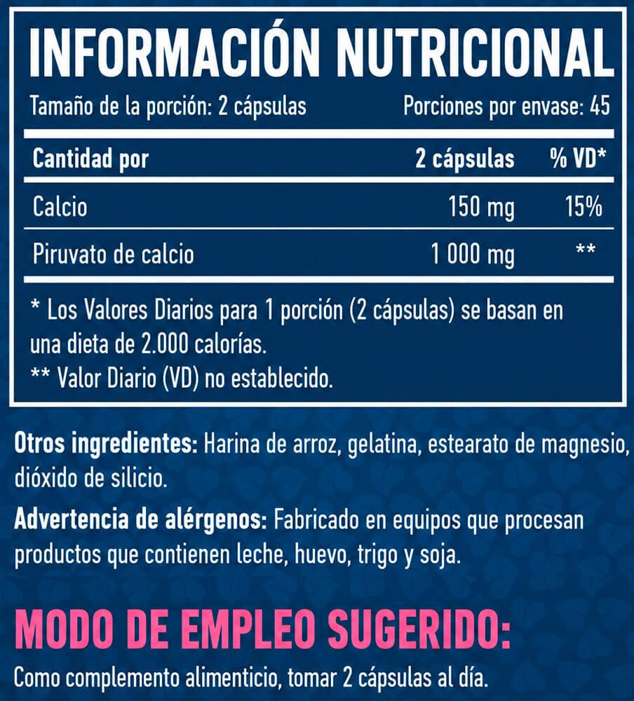 Información nutricional
