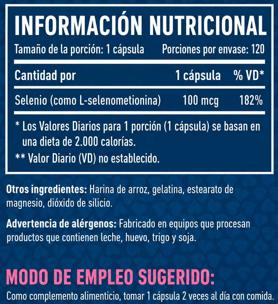 Información nutricional