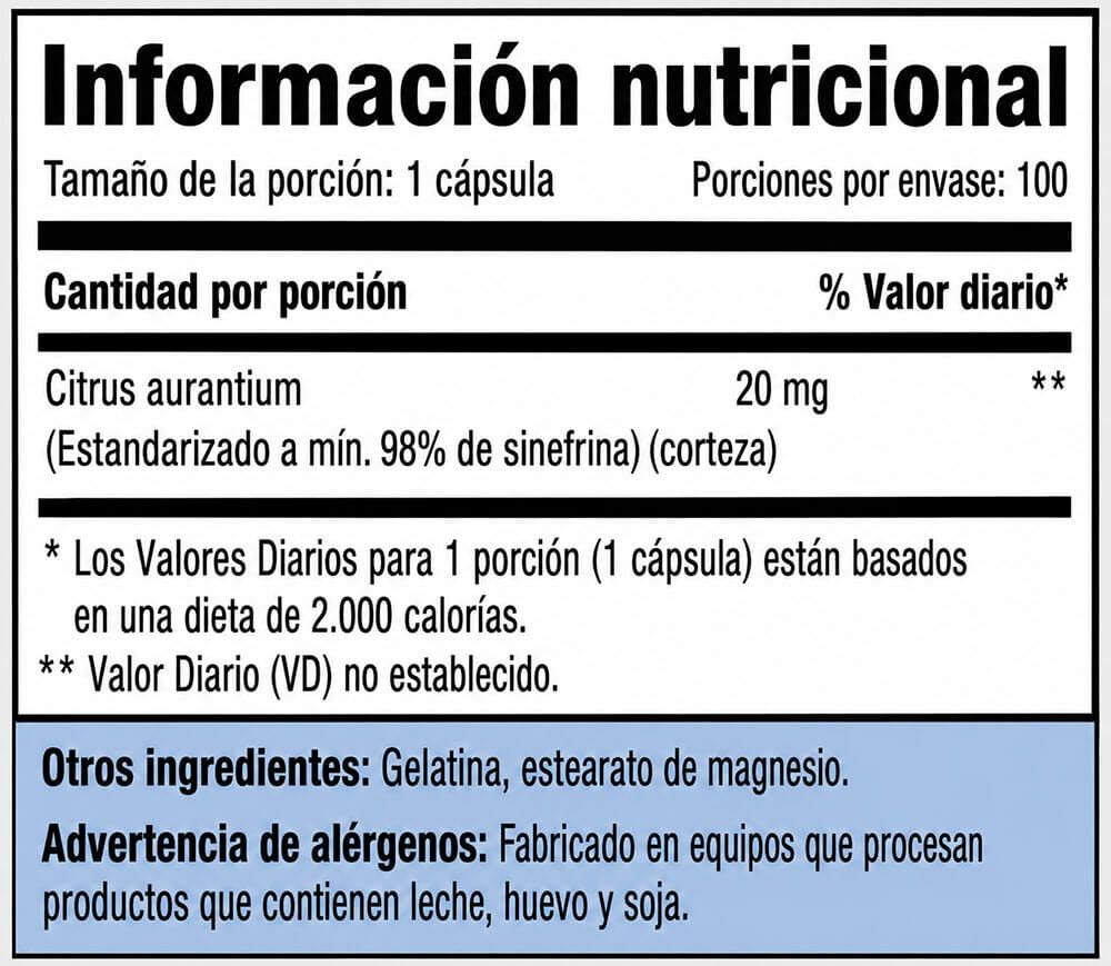 Información nutricional