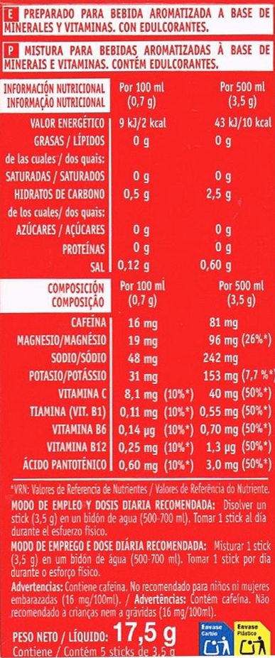 Información nutricional