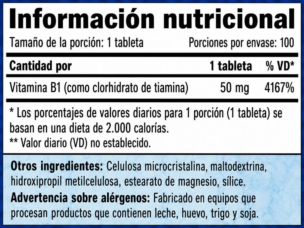 Información nutricional