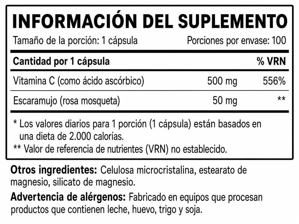 Información nutricional