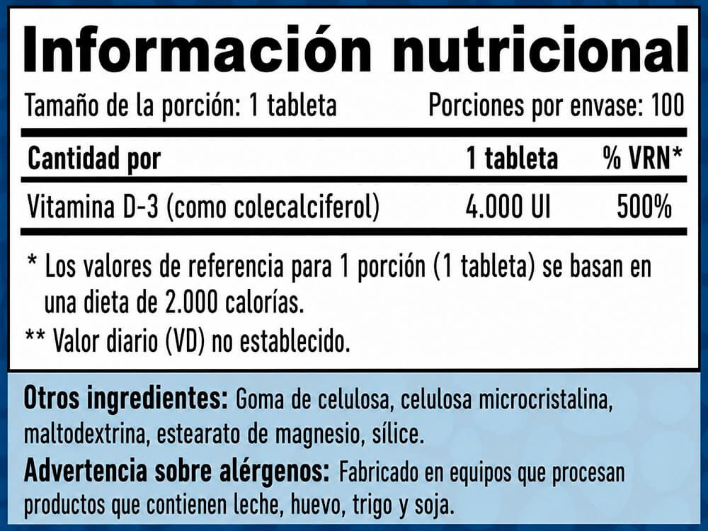 Información nutricional