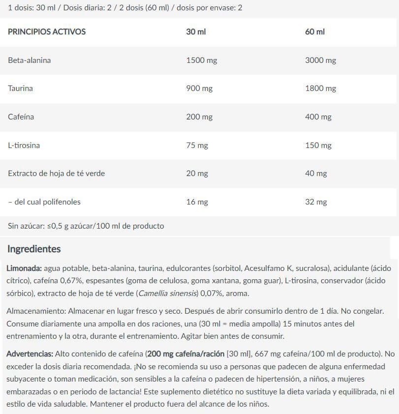 Información nutricional