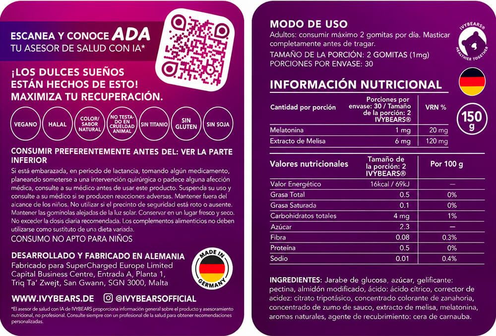 Información nutricional